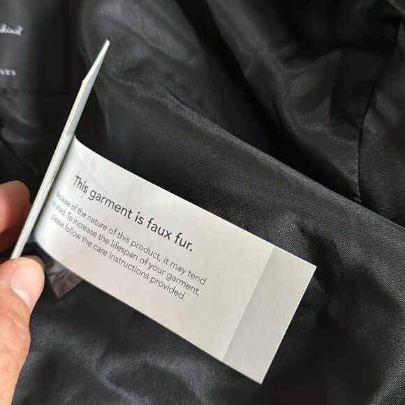 7 For All Mankind Women’s Faux Fur Zebra Print Jacket Sz M NWT - Picture 7 of 11